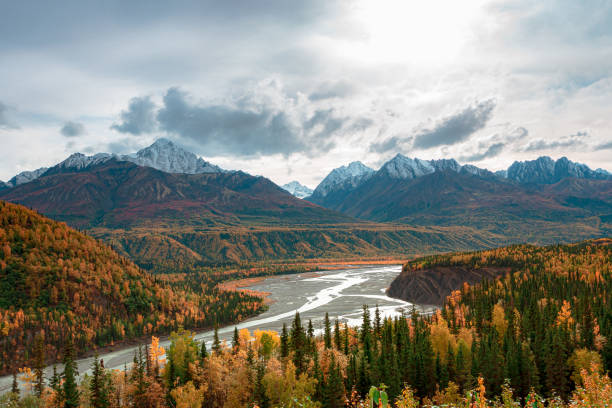 istock Matanuska River ,Alaska in fall season. 1350956265