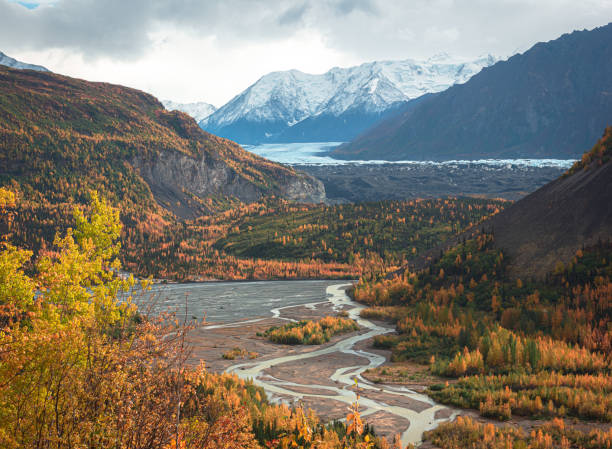 istock Matanuska River ,Alaska in fall season. 1350956310