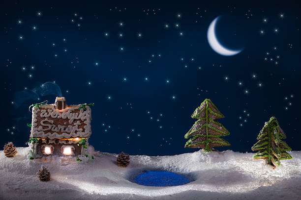 istock Christmas eve in the gingerbread village 135096177