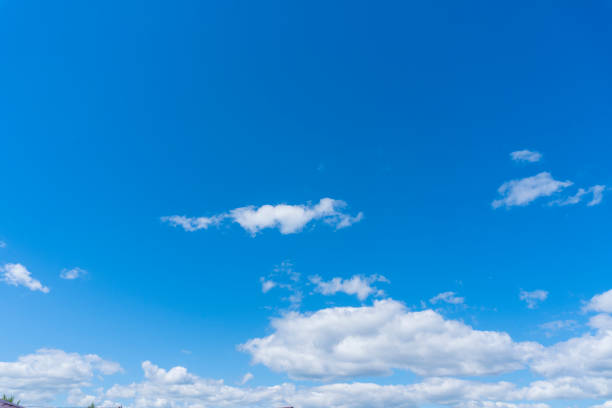 istock Beautiful blue sky with clouds in clear sunny weather 1350966454