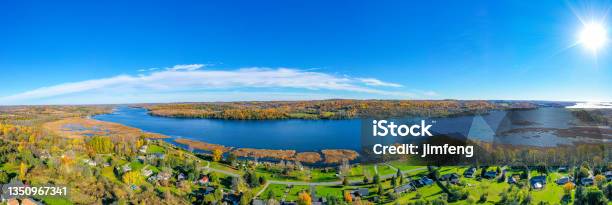 Aerial Rice Lake And Trent River Hastings Canada Stock Photo - Download Image Now - Peterborough - Ontario, Ontario - Canada, Canada