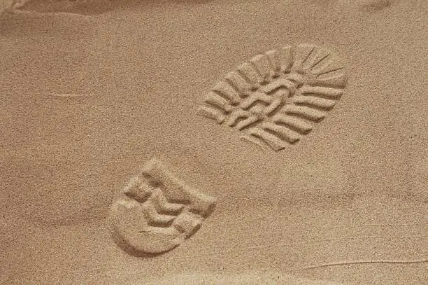Photo of imprint of shoe