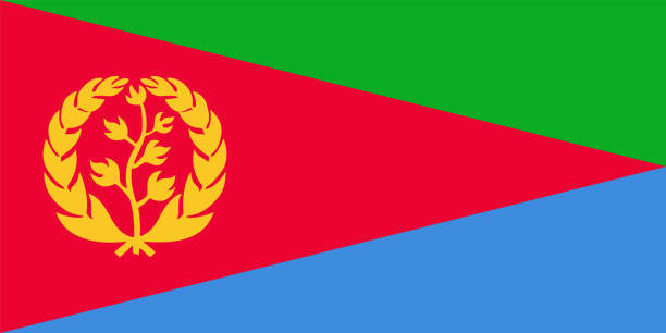 Eritrea Flag Vector Flag Vector Series eritrea stock illustrations