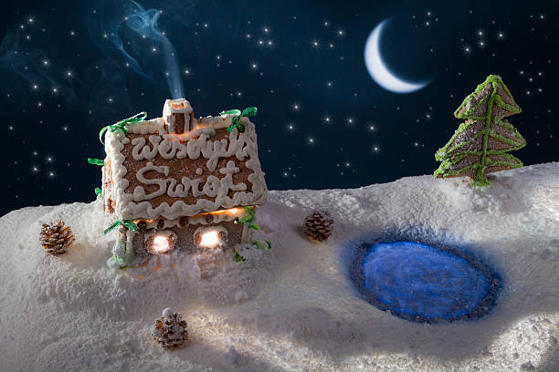 istock Christmas eve in the gingerbread home 135097630
