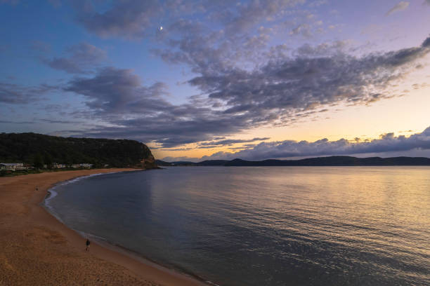 istock Aerial sunrise seascape with clouds 1350987190
