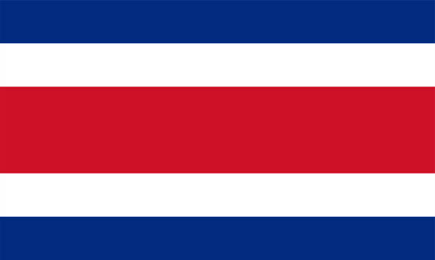 ilustrações, clipart, desenhos animados e ícones de vetor da bandeira da costa rica - bandeira da costa rica