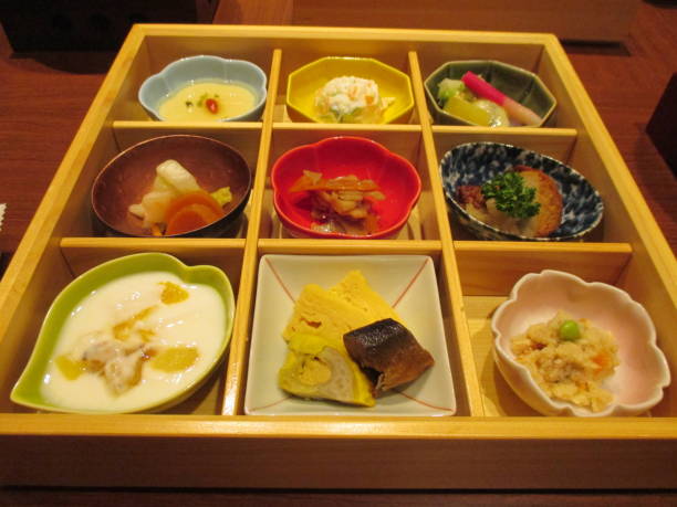 istock Beautifully presented breakfast at a Japanese inn 1350999645
