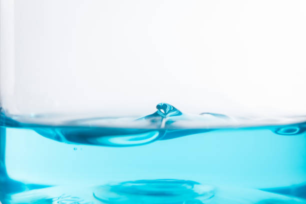 istock clear blue water and white light background. 1351011569