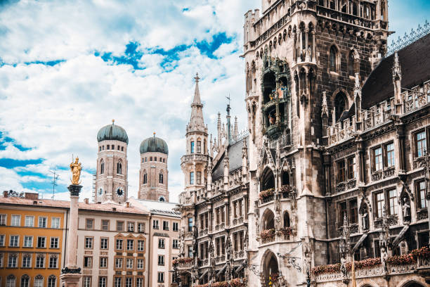 istock Antique building view in Old Town Munich, Germany 1351012835