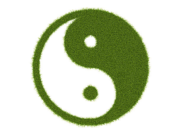 istock grassy yin yang symbol 135101594