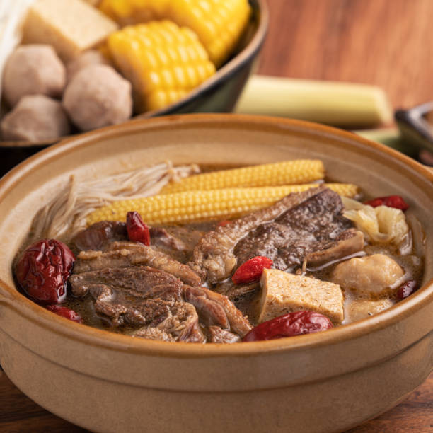 istock Delicious ginger duck hot pot in Taiwan. 1351016010