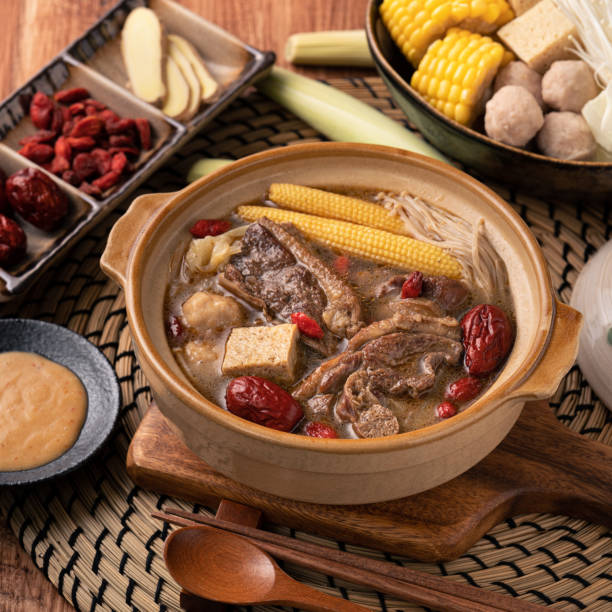 istock Delicious ginger duck hot pot in Taiwan. 1351016039