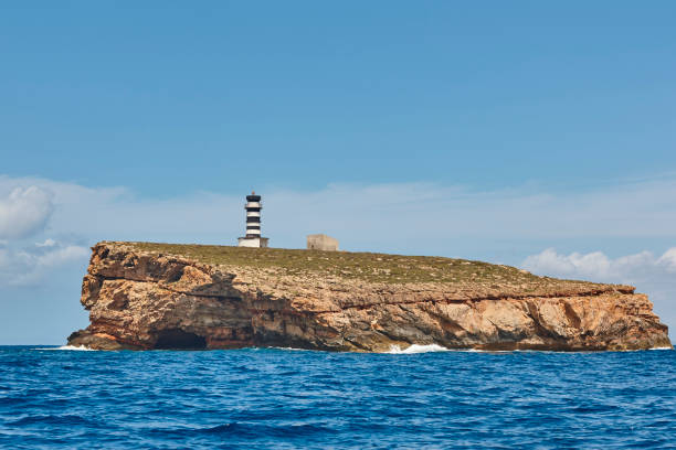 istock Lighthouse in balearic islands. Na Foradada islet. Cabrera archipelago. Mallorca 1351017176