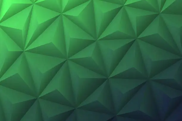 Vector illustration of Abstract geometric texture - Low Poly Background - Polygonal mosaic - Green gradient