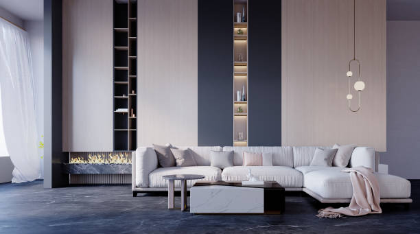 istock Living room wall decorated. 1351020198