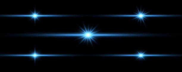 istock The effect of bright glow of blue stars. Glittering particles. 1351021620