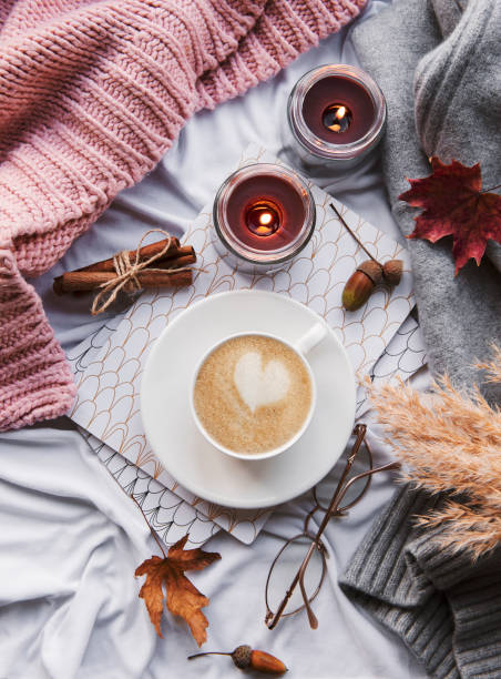istock Autumn still life with  pumpkins and coffee 1351022495