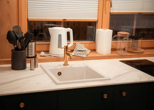 istock Detail of little modern kitchen 1351022504