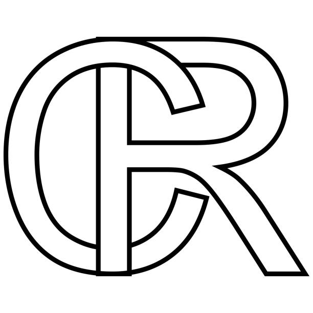 istock Logo sign rc, cr icon sign interlaced letters c r logo rc cr first capital letters pattern alphabet 1351023134