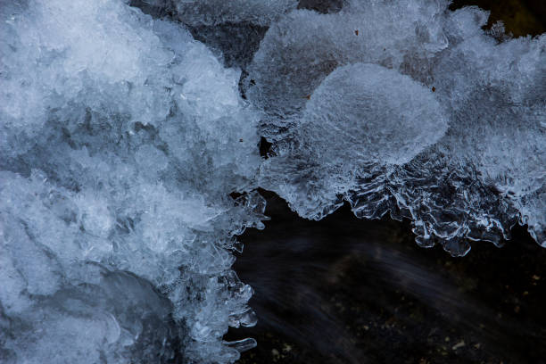 istock Flowing water under melting ice, concept of global warming 1351023634