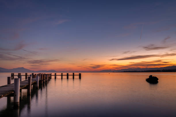 istock Sunset at Lake Leman, Switzerland 1351025078