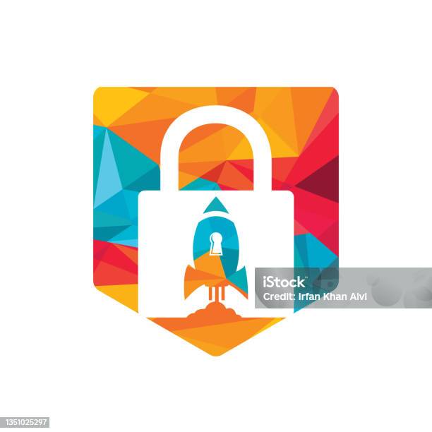 Security Rocker Logo Padlock Rocket Vector Logo Design Security Rocket Logo Concept Stock ...