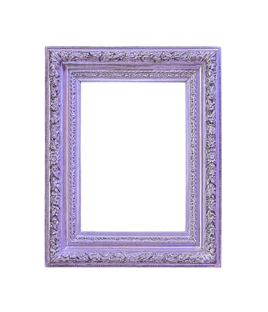 purple picture Frame isolated on white