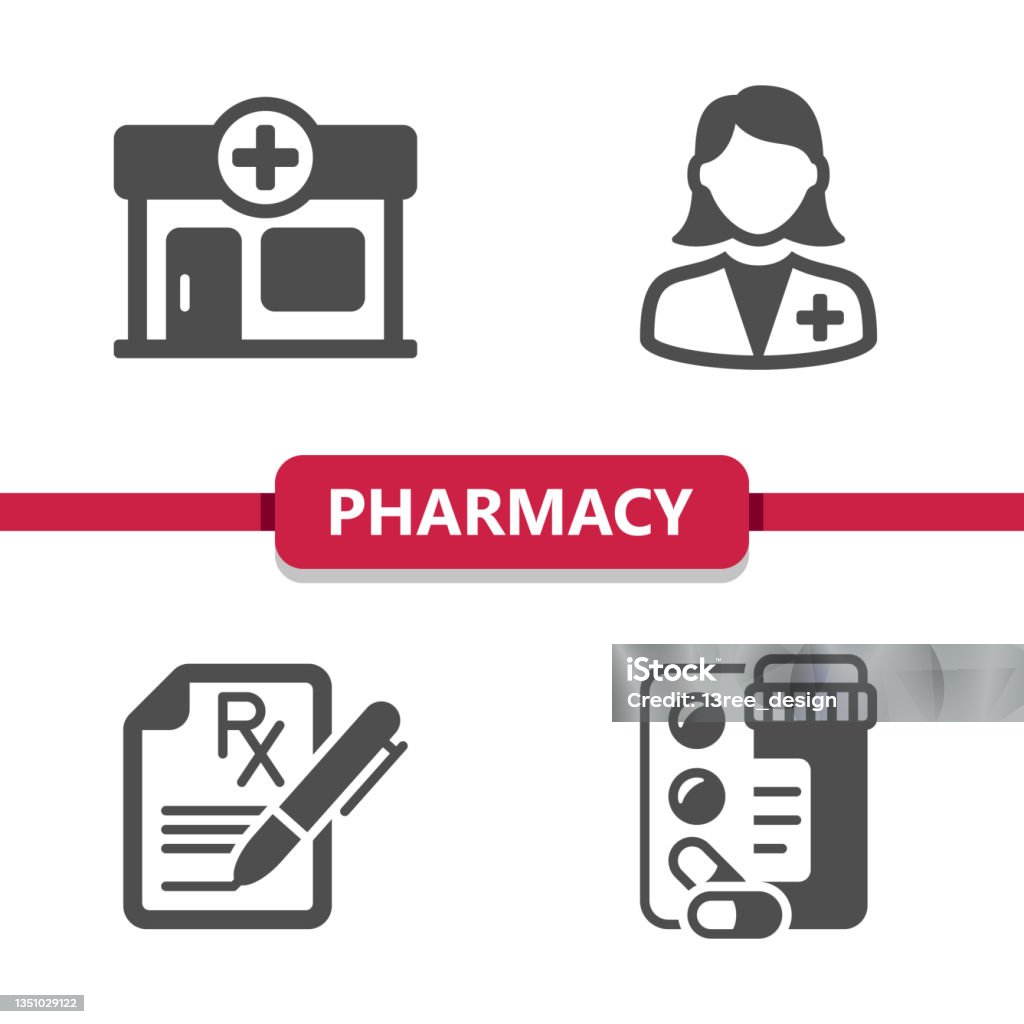 Ikony lékárny - Bez autorských poplatků Počíta