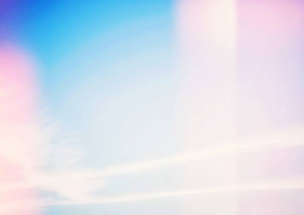 Colorful gradation of light spreading in the sky