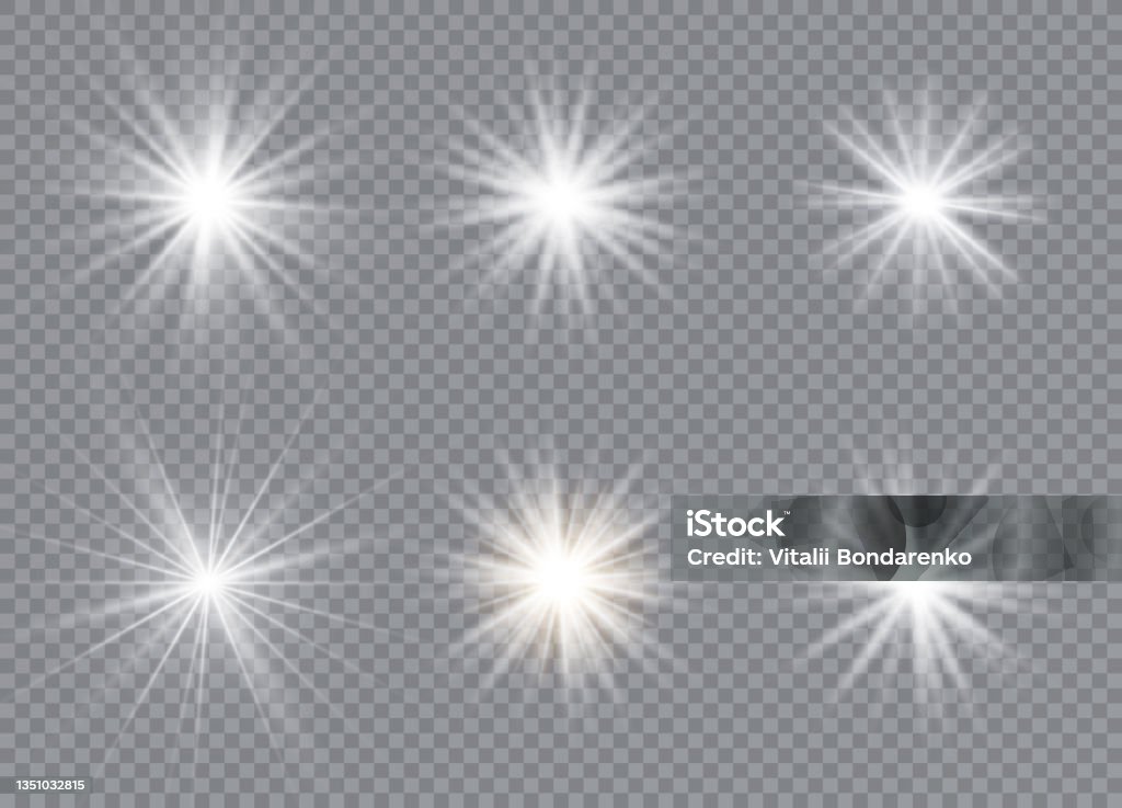 Translucent Stars Set Of Bright Stars Sunlight Translucent Special Design Light Effect ...