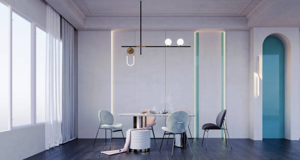 istock Dining room walls decorated. 1351036245
