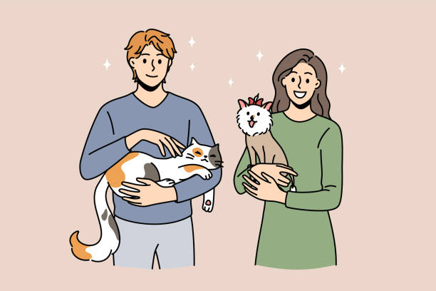 genuss von tieren und haustieren konzept - lustige hundegesichter stock-grafiken, -clipart, -cartoons und -symbole