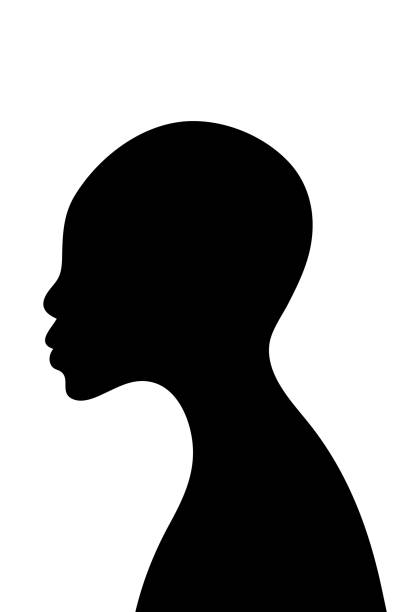 istock African woman profile, black silhouette on white, female portrait 1351045451