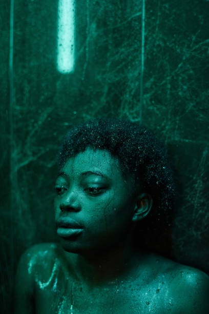 istock African woman in shower 1351047328