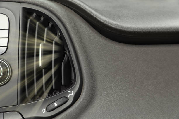 istock Air conditioner system in modern car, closeup 1351047845