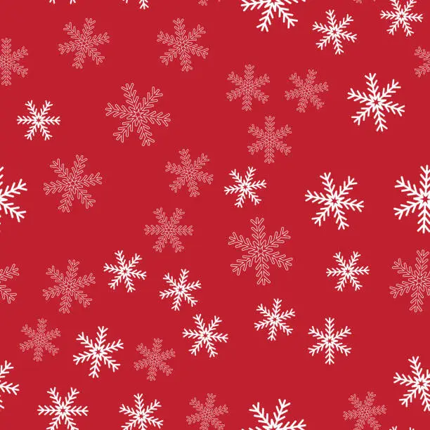 Vector illustration of Greeting christmas seamless pattern, icy snowflake crystal for textile, wallpaper