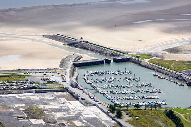 istock Aeriel view harbour and lighthouse 135105375