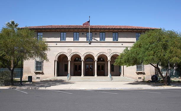 istock Old Arizona building with US flag 135105567