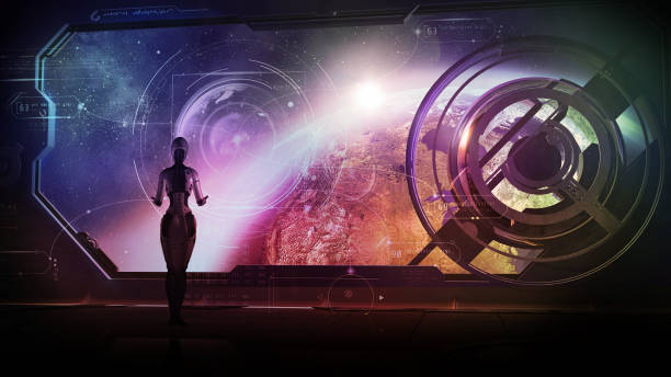 istock Sci Fi story about a robot exploring the Earth, 3D render. 1351057087