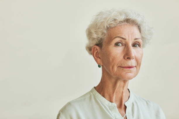 istock Senior Woman Portrait Minimal 1351063600