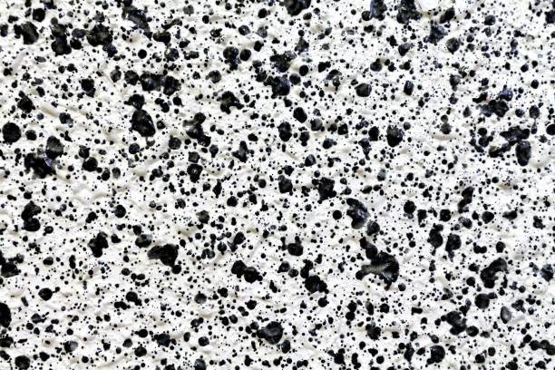 istock Texture of black drops on white gotele on a wall 1351071359