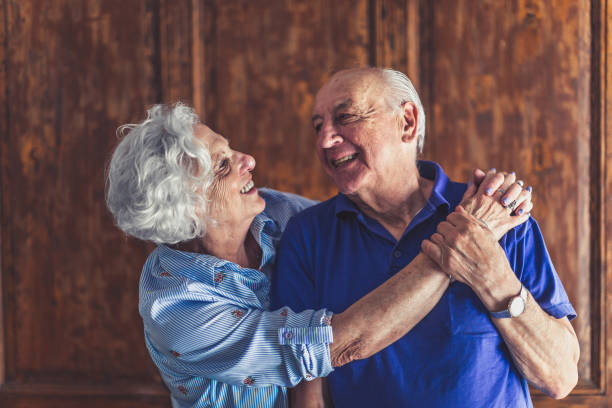 istock Senior couple close up portrait 1351073188