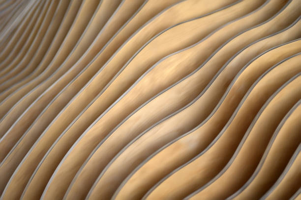 abstract photo of desert dunes from wooden plates of waves shape
