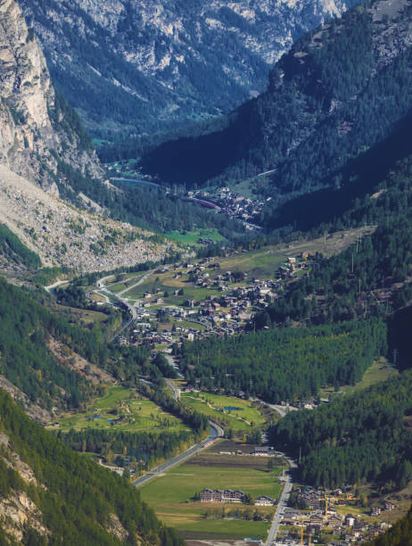 istock view into the Zermatt Valley from above 1351074458