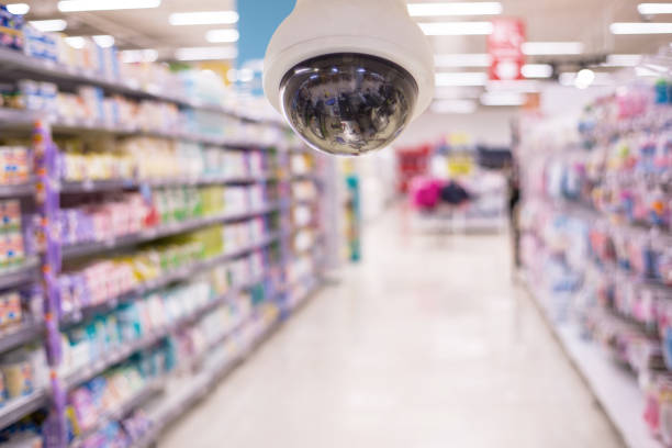 istock CCTV and blurred supermarket store blur background. 1351075952