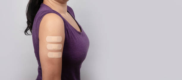 istock Woman showing arm with plaster 1351077735
