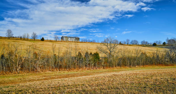 Tobacco Barn an a Hill.