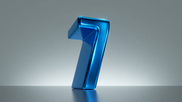 istock 3d render, number seven, blue glossy metallic symbol 1351079444