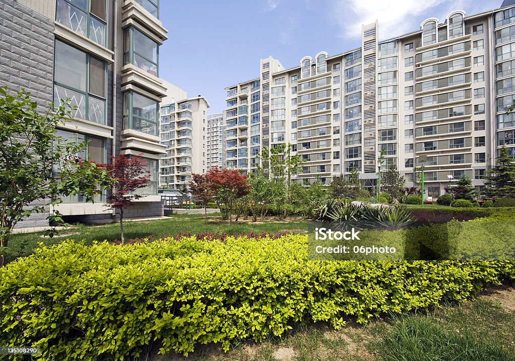 Modern Condominium Towers Apartment Stock Photo