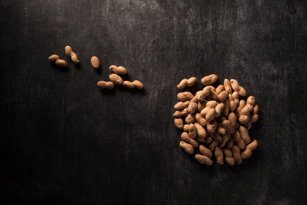 istock Top view image of dried peanut 1351089562